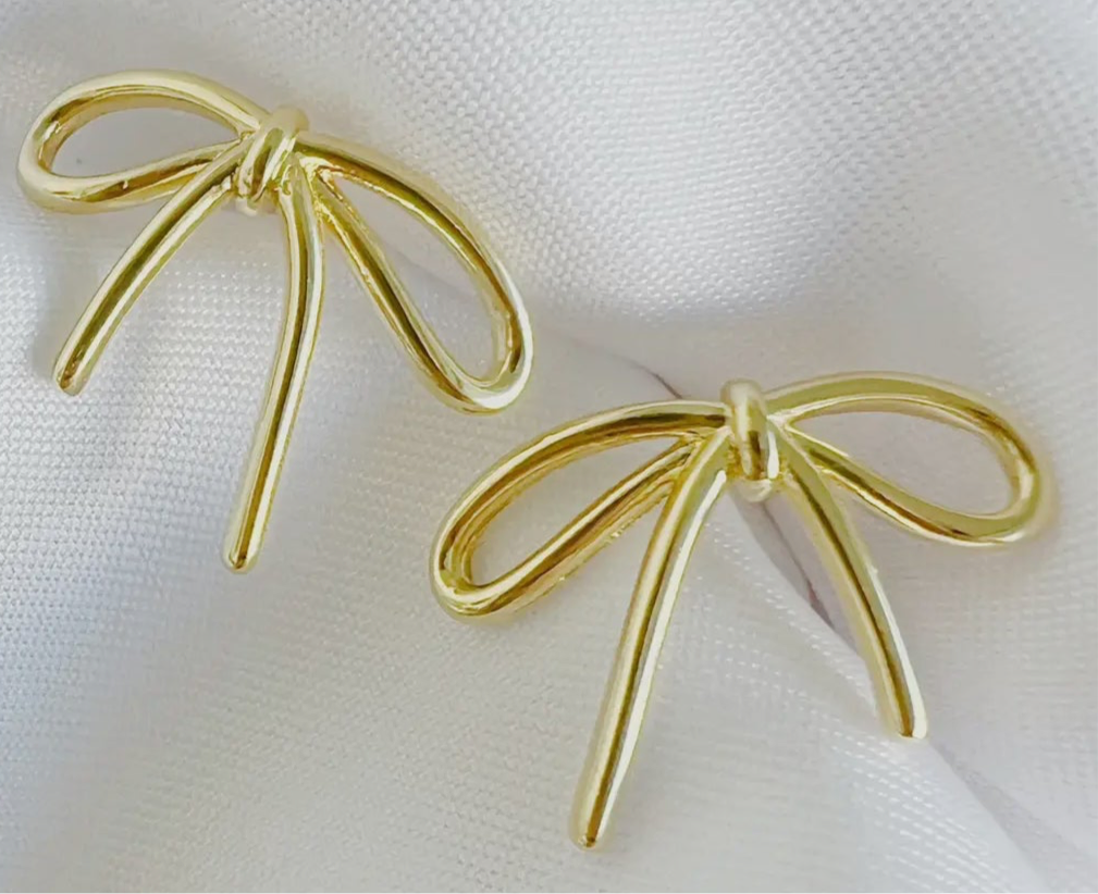 All Wrapped Up Bow Stud Earrings