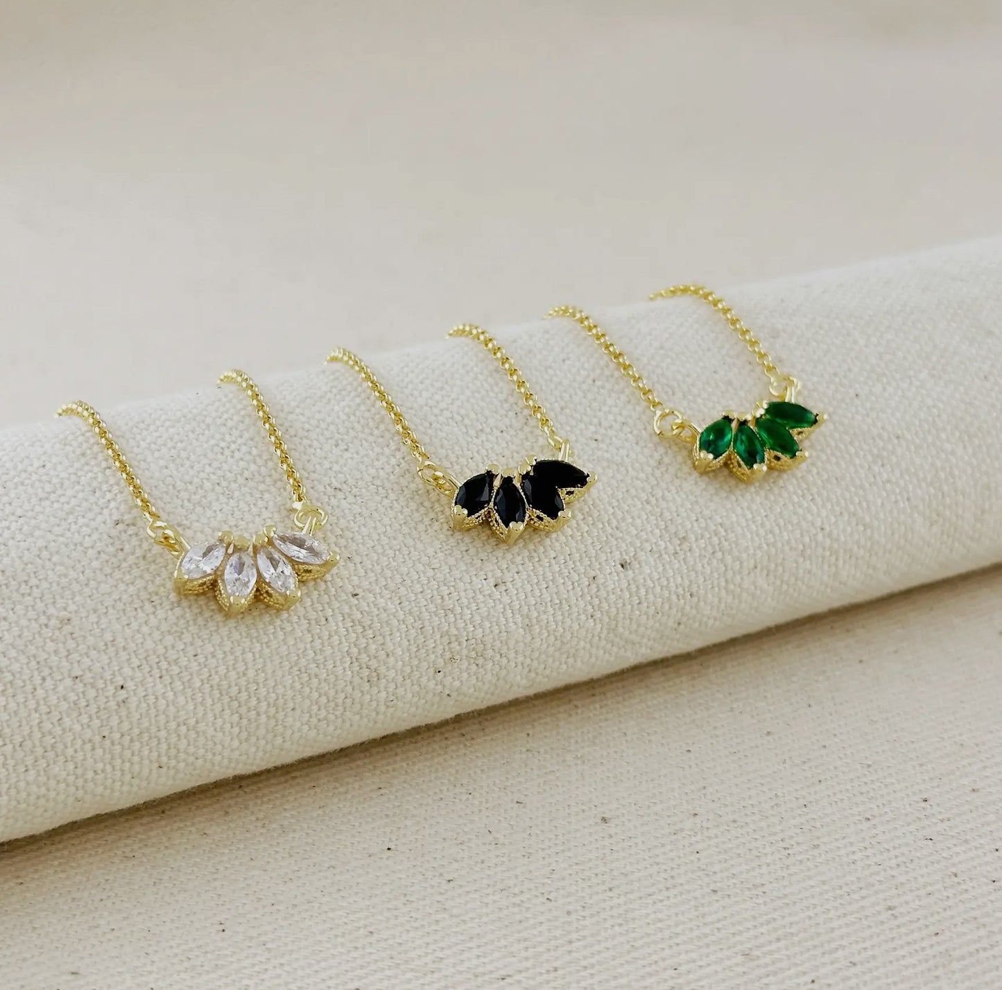 CZ Lotus Necklace