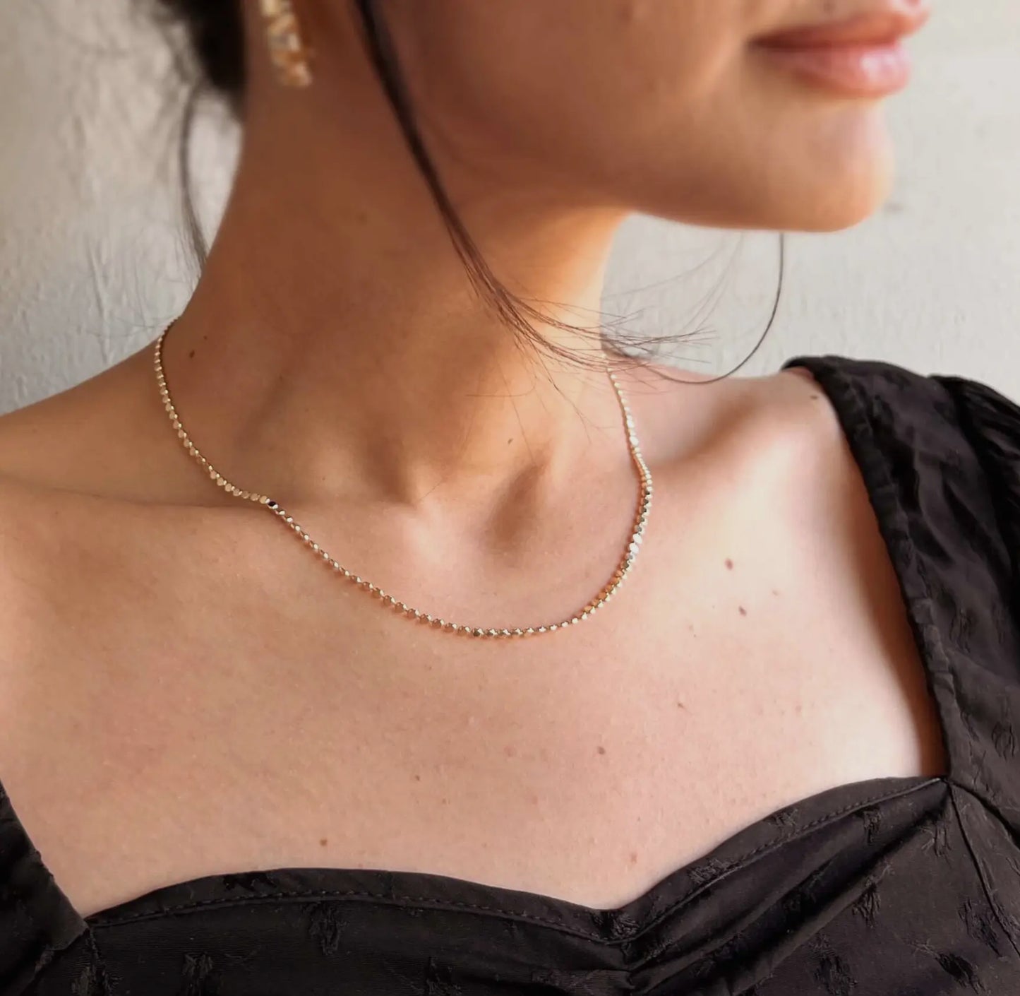 Flat Ball Chain Necklace