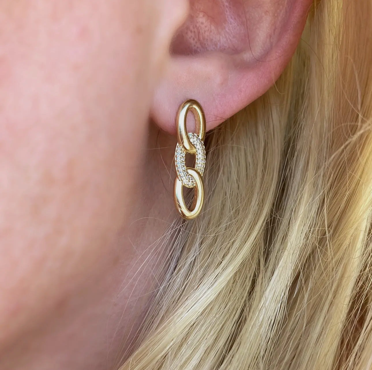 Faux Chain Drop Earrings