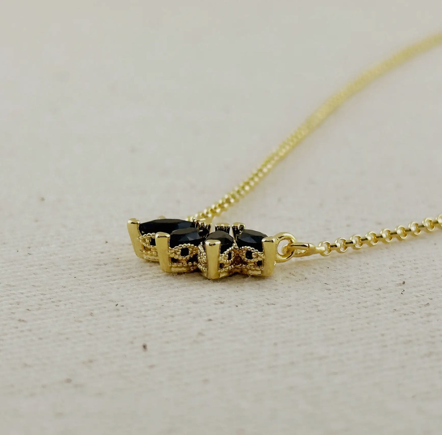 CZ Lotus Necklace