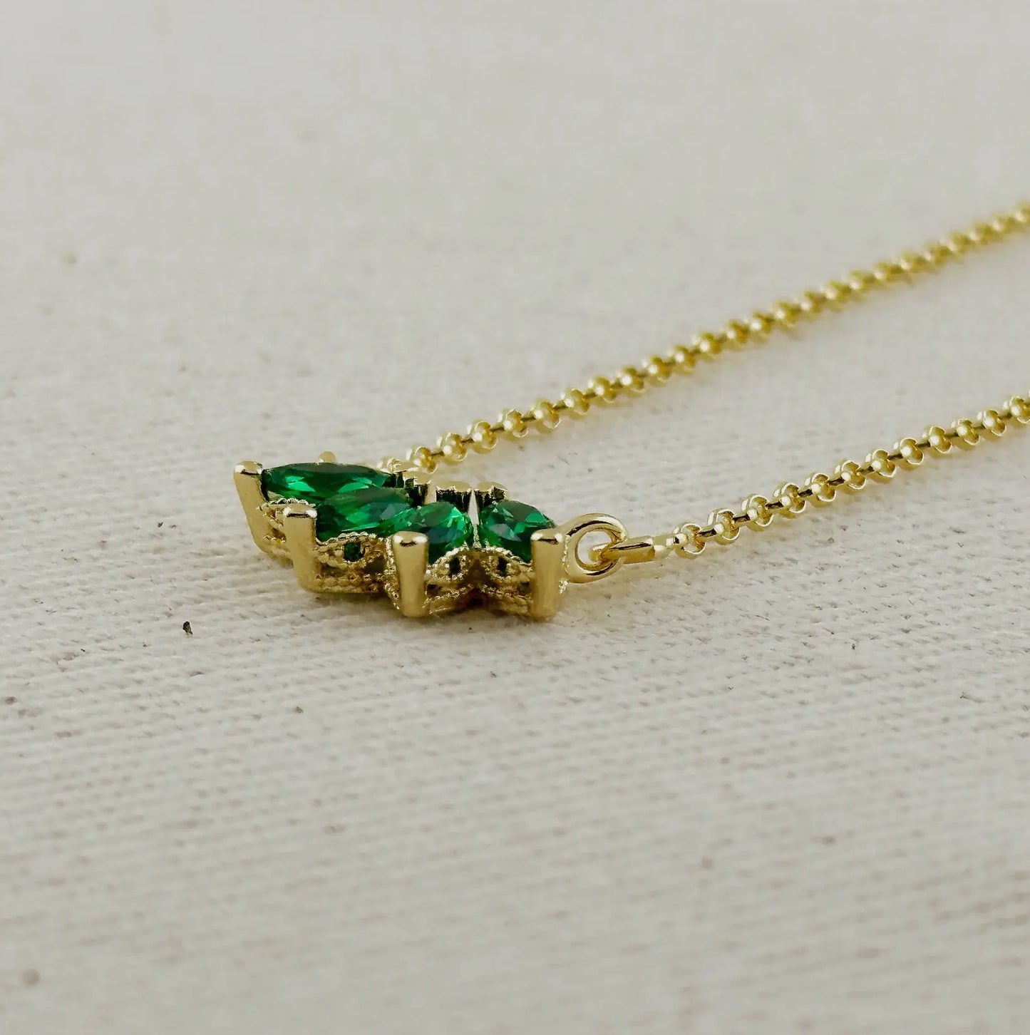 CZ Lotus Necklace