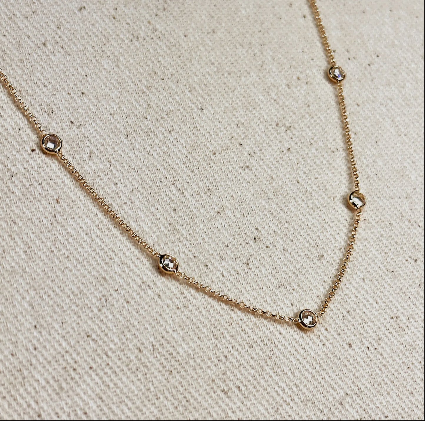 Bezel CZ Necklace