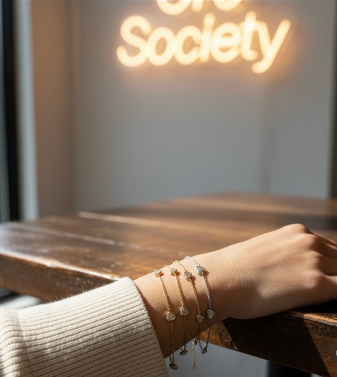 Heart Diamond “By The Yard” Bracelet – 1.00 CTW | 14K Gold