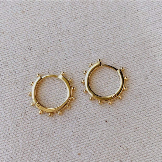 Hoop Earrings with Ball Detail