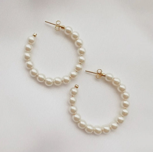 Ocean Ave Pearl Hoop Earrings