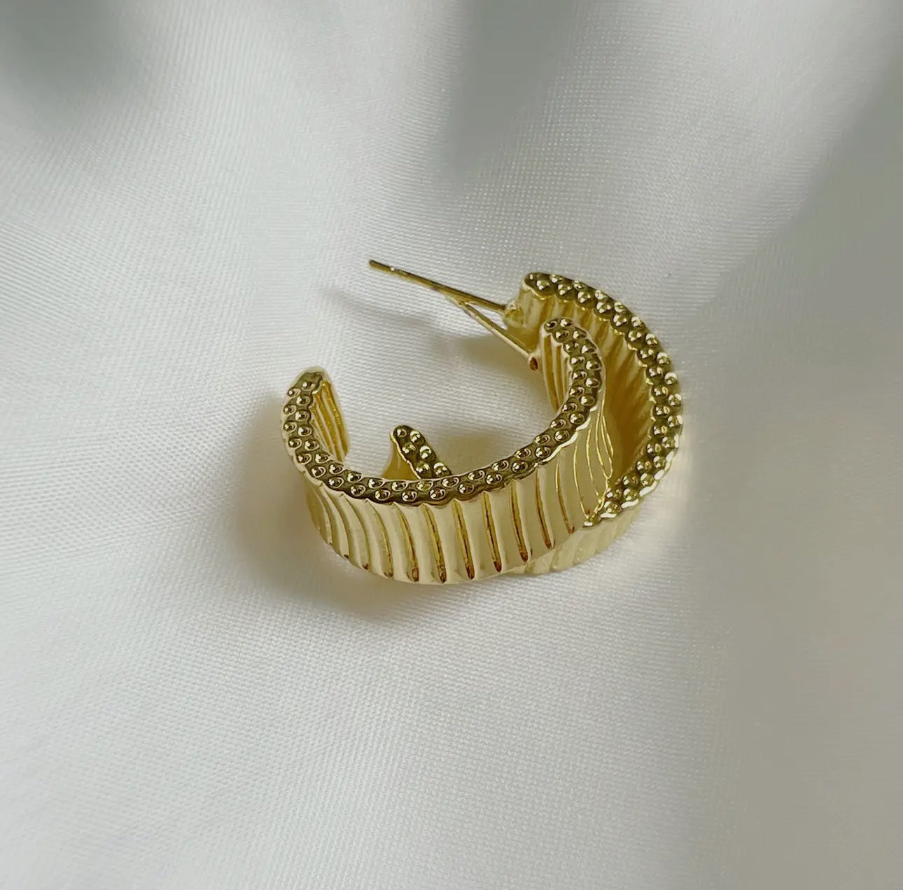 Rio Textured Hoop Earrings